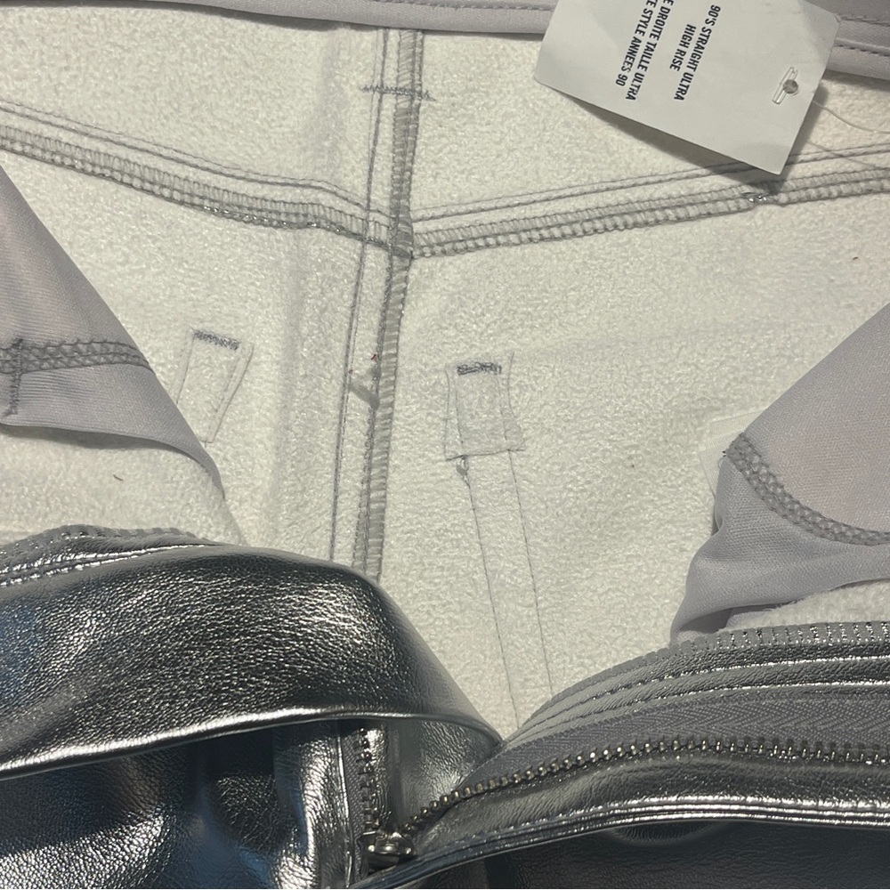 Abercrombie & Fitch Metallic Silver Straight-Leg Pants - Picture 6 of 13